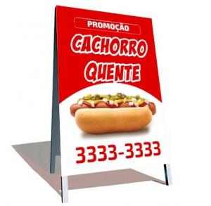 CAVALETE 120X80cm EM METALON E LONA (1,20 x 80 cm) 4x4 - COLORIDO FRENTE E VERSO   