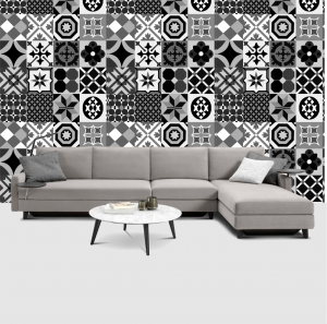 PAPEL DE PAREDE AZULEIJO 00022 ADESIVO VINIL  COLORIDO FOSCO CORTE RETO 