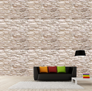 PAPEL DE PAREDE ESTILO PEDRAS 0003 ADESIVO VINIL  COLORIDO FOSCO CORTE RETO 