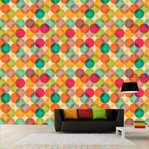 PAPEL DE PAREDE GEOMÉTRICO 00024 ADESIVO VINIL  COLORIDO FOSCO CORTE RETO 